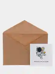 Розовый открытка с разными рисунками, 8 x 8 см