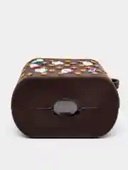 Коричневый чехол для наушников AirPods 1/2 силиконовый