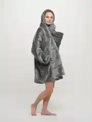 Розовый плед толстовка с капюшоном и рукавами, одеяло, пижама, флисовая