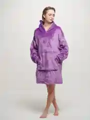 Фиолетовый плед толстовка с капюшоном и рукавами, одеяло, пижама, флисовая