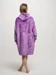 Фиолетовый плед толстовка с капюшоном и рукавами, одеяло, пижама, флисовая