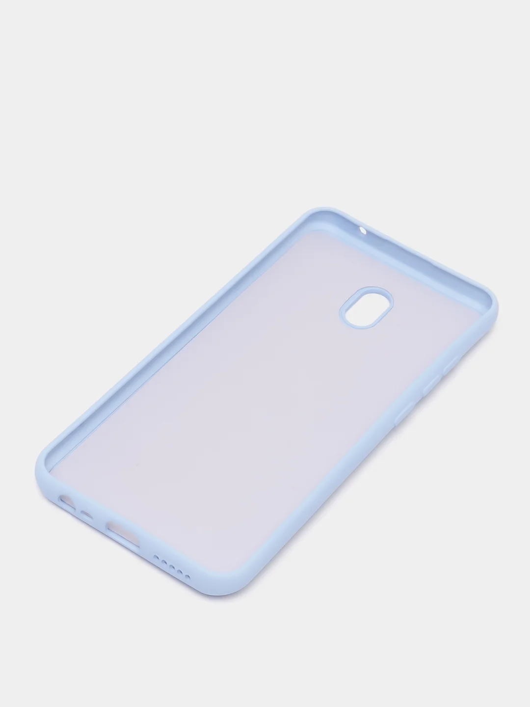 Небесно-голубой чехол Xiaomi Redmi 8A, Редми 8А, силиконовый цветной матовый с подкладом из микрофибры