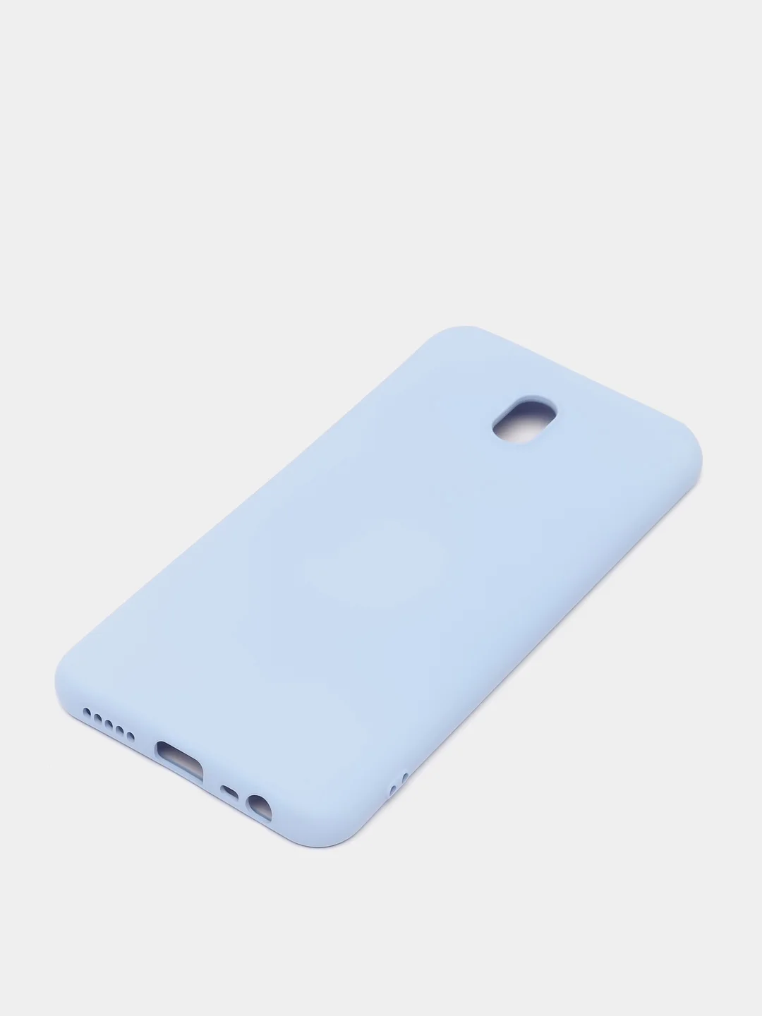 Небесно-голубой чехол Xiaomi Redmi 8A, Редми 8А, силиконовый цветной матовый с подкладом из микрофибры