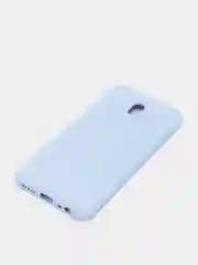 Небесно-голубой чехол Xiaomi Redmi 8A, Редми 8А, силиконовый цветной матовый с подкладом из микрофибры