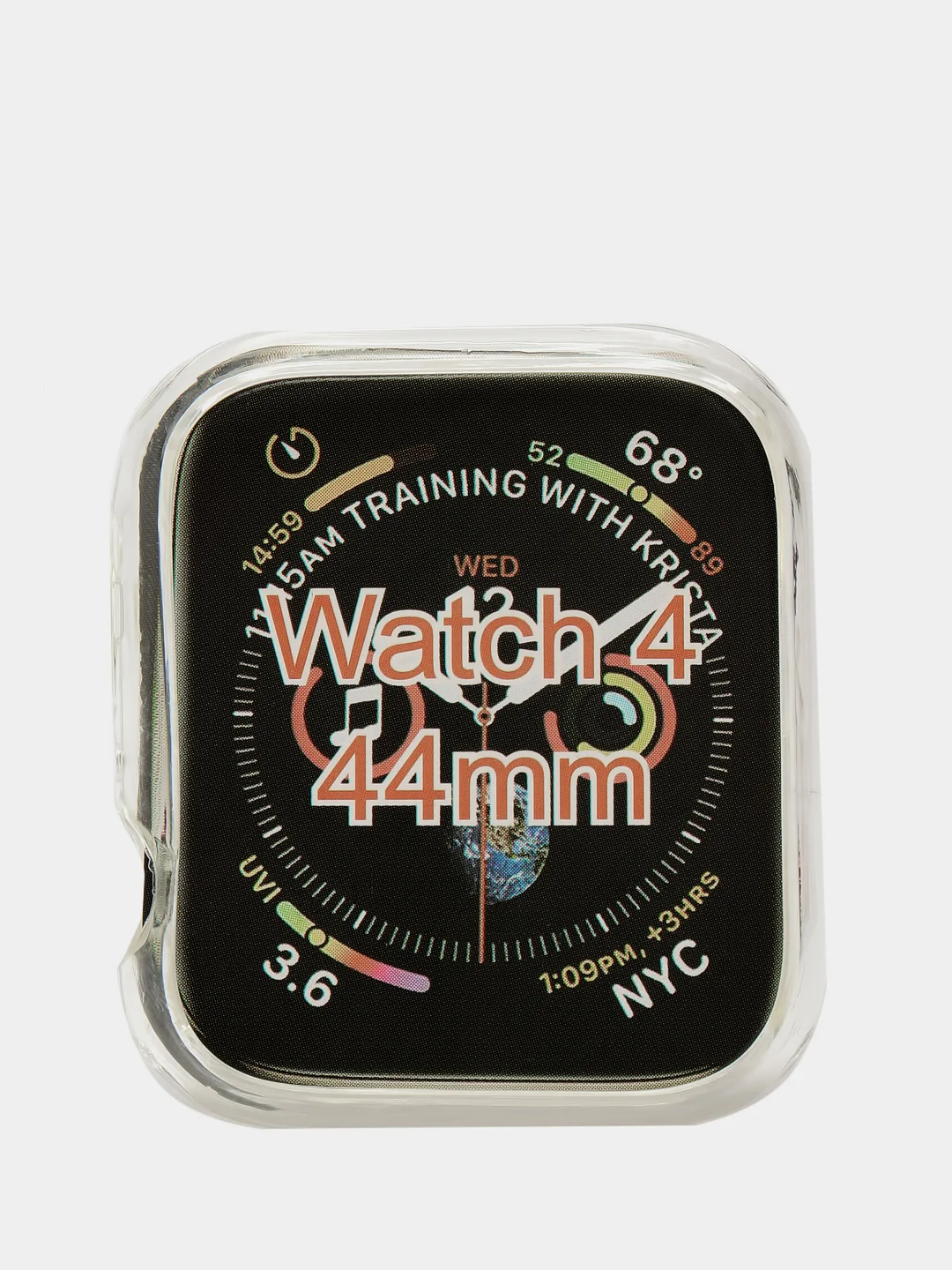 Силиконовый прозрачный чехол на Apple Watch 2/3, 4