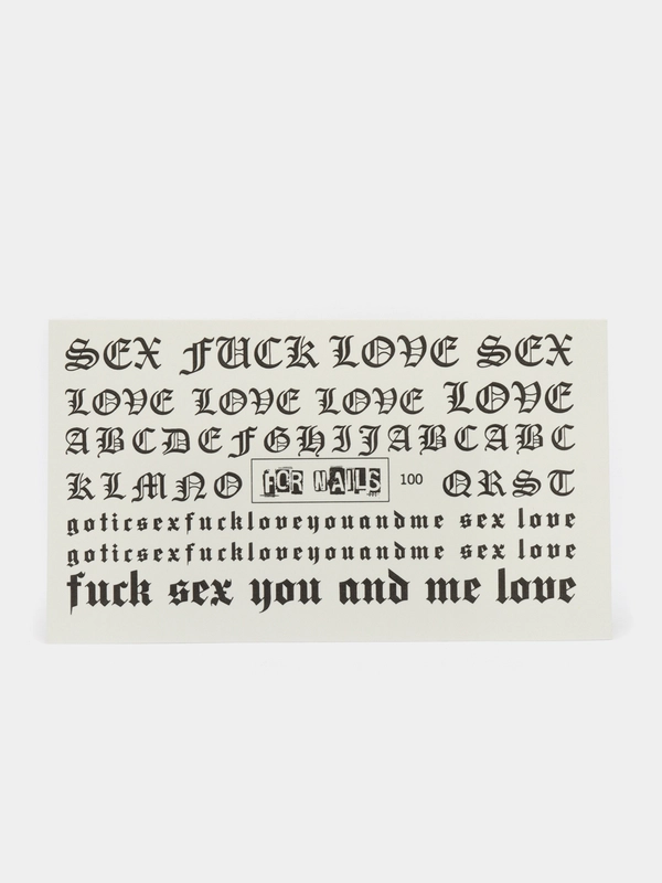 Слайдер (водные наклейки) для дизайна ногтей 100 Слова Love Sex
