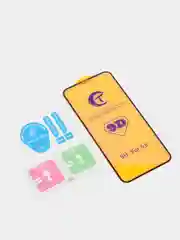 Защитное стекло для iPhone с фиолетовым переливом, черная рамка
