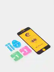 Защитное стекло для iPhone с фиолетовым переливом, черная рамка