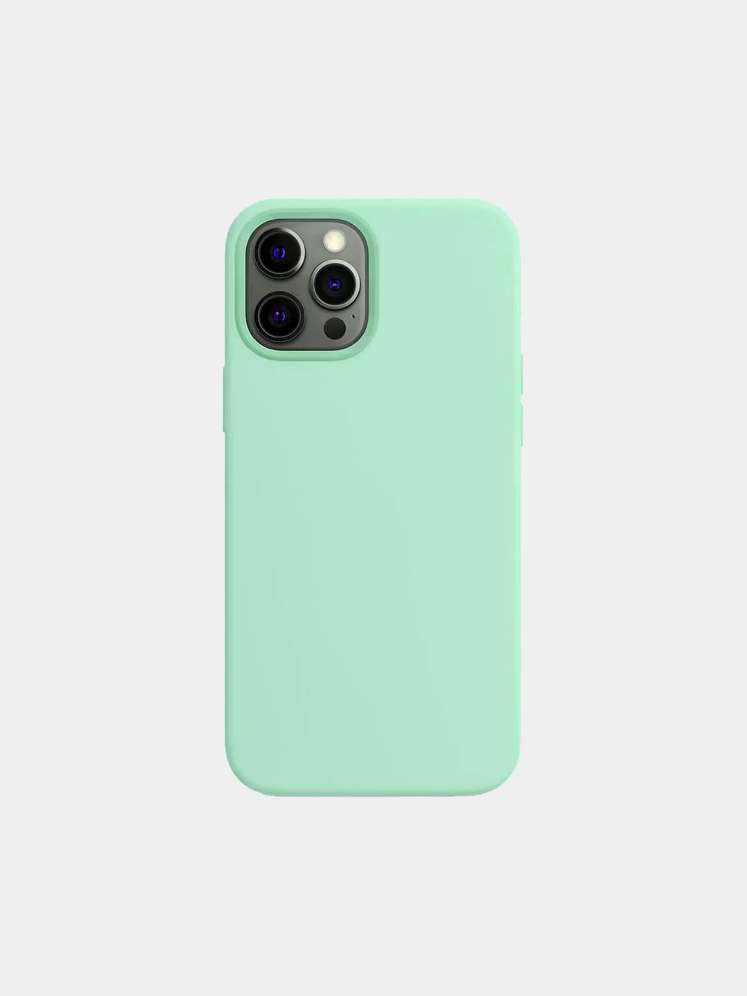 Мятный чехол силиконовый для iPhone Silicone Case Max 12, 12 Pro, 12 Pro Max