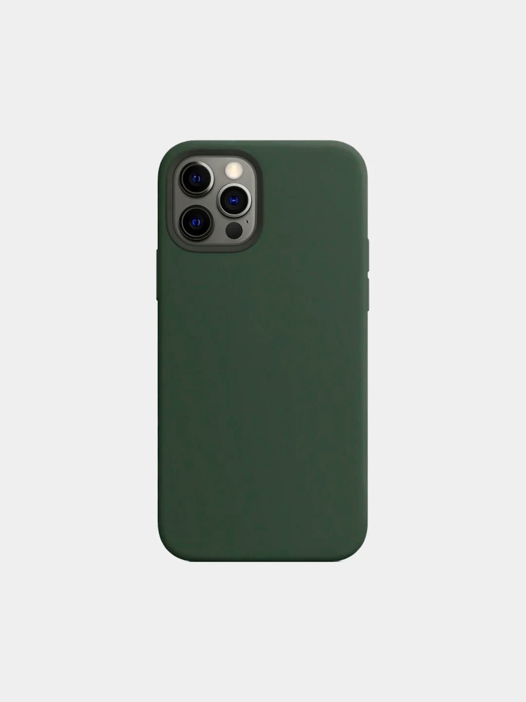 Оливковый чехол силиконовый для iPhone Silicone Case Max 12, 12 Pro, 12 Pro Max