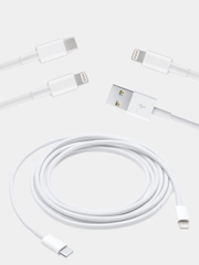 Зарядный кабель для IPhone, iPad / Кабель Lightning - USB/Type-C/ 1 м