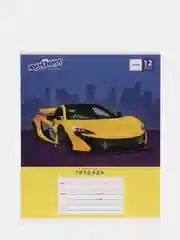Тетрадь в линейку "Автокласс", 12 л, Юнландия, картонная обложка