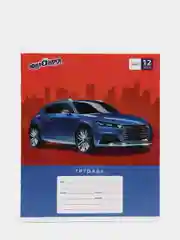 Тетрадь в линейку "Автокласс", 12 л, Юнландия, картонная обложка