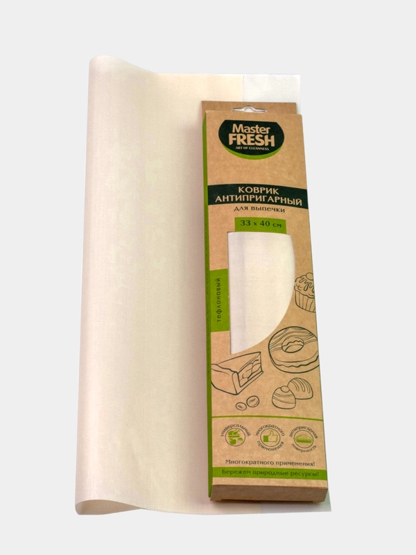 Антипригарный многоразовый тефлоновый коврик для выпечки Master FRESH ЭКО 33*40см 90мкм