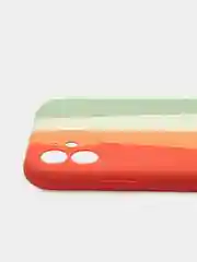 Чехол Silicone Case для iPhone 11, прорезиненная, красно-зеленая