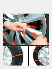 Оранжевый хомут противобуксовочный для автомобиля