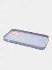 Чехол для iPhone 12 (6.1) Silicone Case, прорезиненный, разноцветный, розово-сиреневый