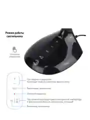 Белый настольный светильник NLED-452-9W-W ЭРА со светодиодами(LED)Оснащен сенсорным управлением