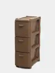 Бежевый комод узкий РОТАНГ (3 секции)