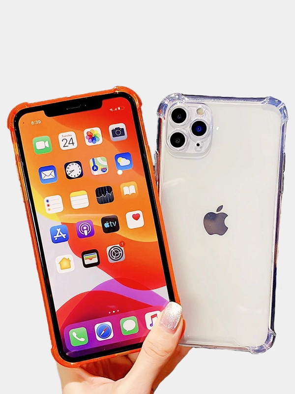 Чехол для iPhone 11. 12/12PRO 13mini. 13. 13 ProMax 1.5mm Неоновый Цветной Плотный