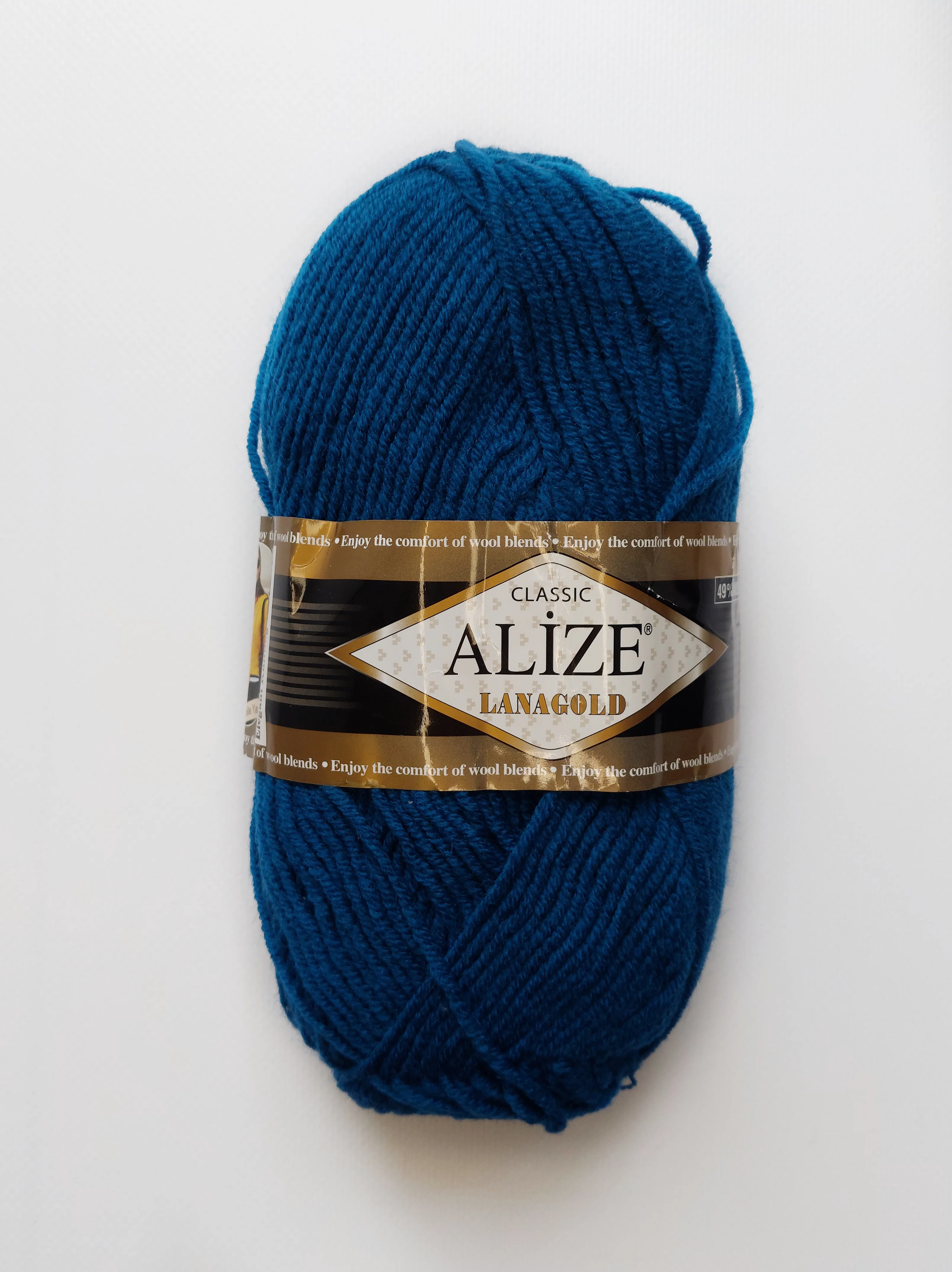 Морской пряжа полушерстяная Alize Lanagold (Ализе Ланаголд)