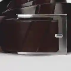 Ремень мужской, ширина 3,5 см, пряжка металл, цвет коричневый