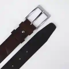 Ремень мужской, ширина 3,5 см, пряжка металл, цвет коричневый