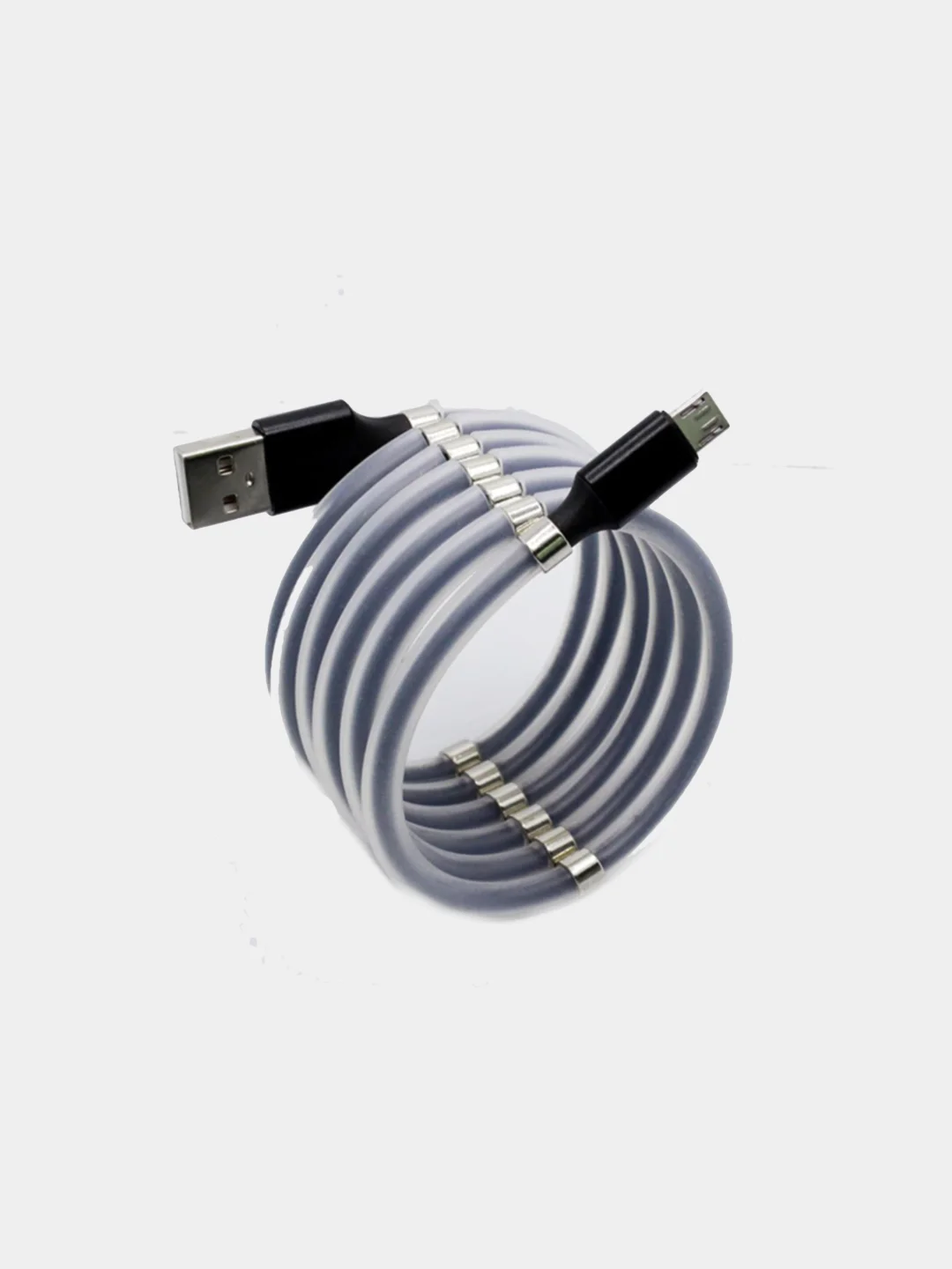 Белый кабель для зарядки iPhone / Lighting магнитный