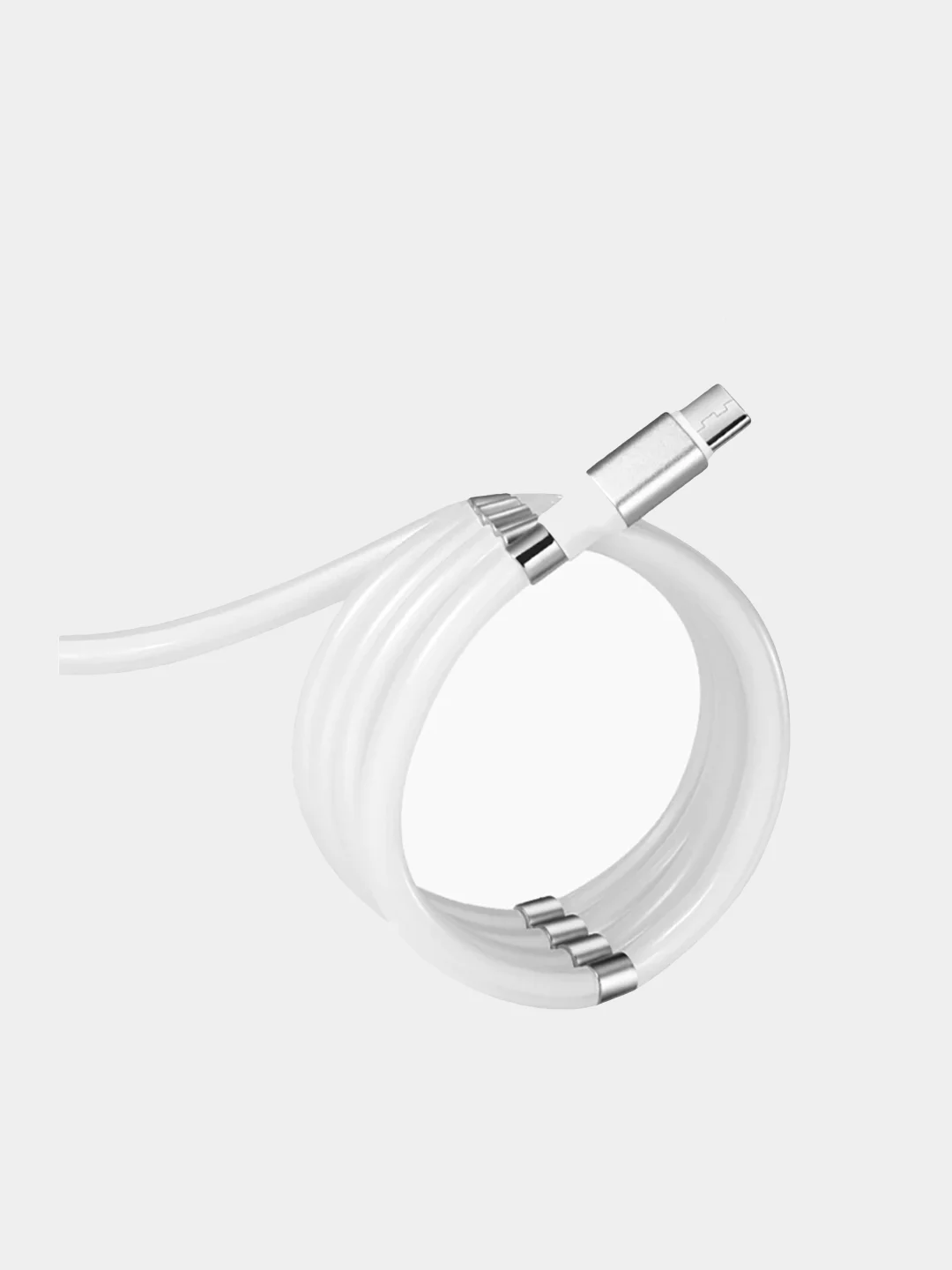 Белый кабель для зарядки iPhone / Lighting магнитный