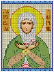Рисунок на ткани для вышивания бисером "Св. Праведная Лия", размер 21 х 29 см