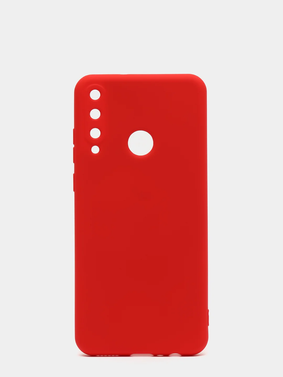 Красный чехол Huawei Y6P (Хуавей У6П), силиконовый, цветной, матовый, с подкладом из микрофибры