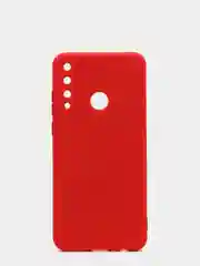Красный чехол Huawei Y6P (Хуавей У6П), силиконовый, цветной, матовый, с подкладом из микрофибры