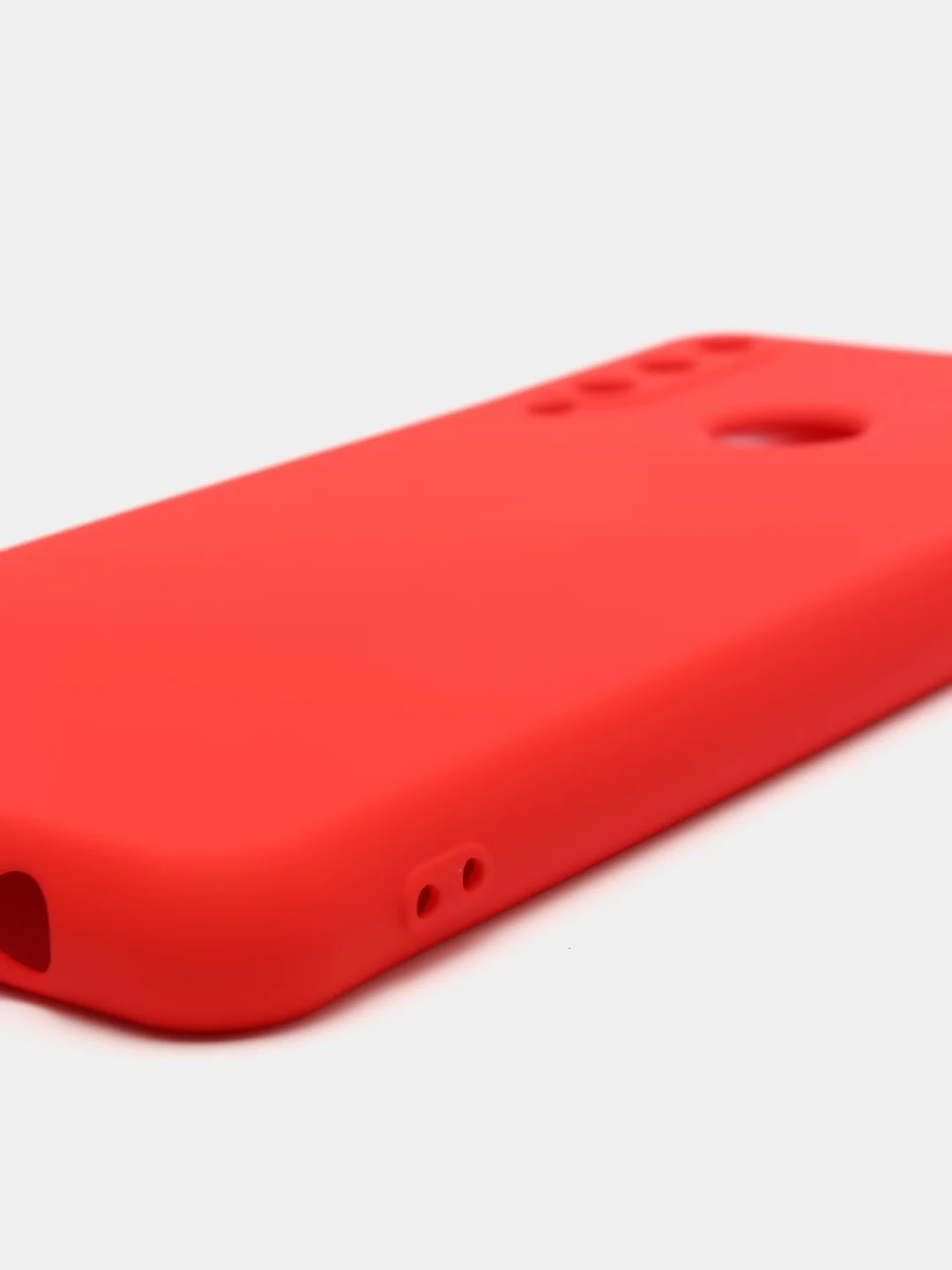 Красный чехол Huawei Y6P (Хуавей У6П), силиконовый, цветной, матовый, с подкладом из микрофибры