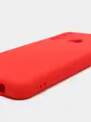 Красный чехол Huawei Y6P (Хуавей У6П), силиконовый, цветной, матовый, с подкладом из микрофибры
