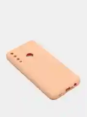Бежевый чехол Huawei Y6P (Хуавей У6П), силиконовый, цветной, матовый, с подкладом из микрофибры