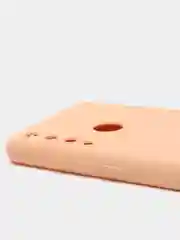 Бежевый чехол Huawei Y6P (Хуавей У6П), силиконовый, цветной, матовый, с подкладом из микрофибры