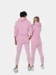 Розовый толстовка с капюшоном, унисекс, хлопок