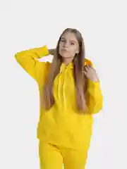 Желтый толстовка с капюшоном, унисекс, хлопок