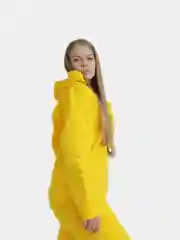 Желтый толстовка с капюшоном, унисекс, хлопок