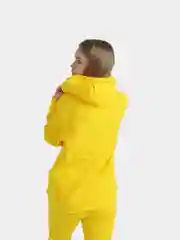 Желтый толстовка с капюшоном, унисекс, хлопок