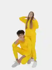 Желтый толстовка с капюшоном, унисекс, хлопок