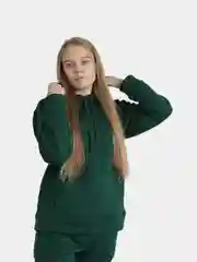 Зеленый толстовка с капюшоном, унисекс, хлопок