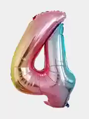 Шары-цифры фольгированные, градиент, 100 см