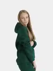 Зеленый толстовка с капюшоном, унисекс, хлопок