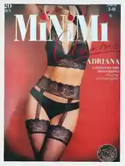 Колготки-имитация чулок Minimi Adriana, на кружевном поясе, 20 ден