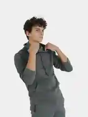 Угольный толстовка с капюшоном, унисекс, хлопок