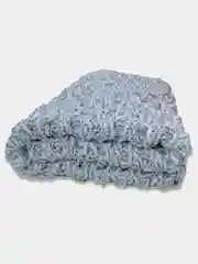 Серый детский плед ручной вязки Alize Puffy