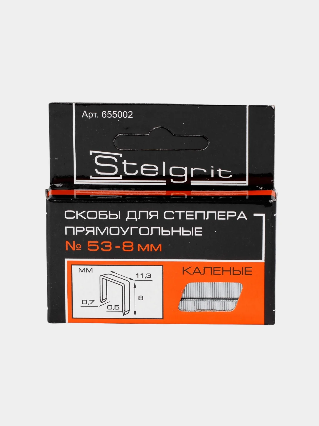 Скобы для степлера каленые 11,3х0,7мм (1000 шт) ДОММ Stelgrit
