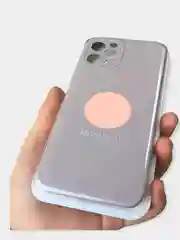 Бежевый чехол силиконовый soft touch с защитой камеры на iPhone 12 pro, матовый