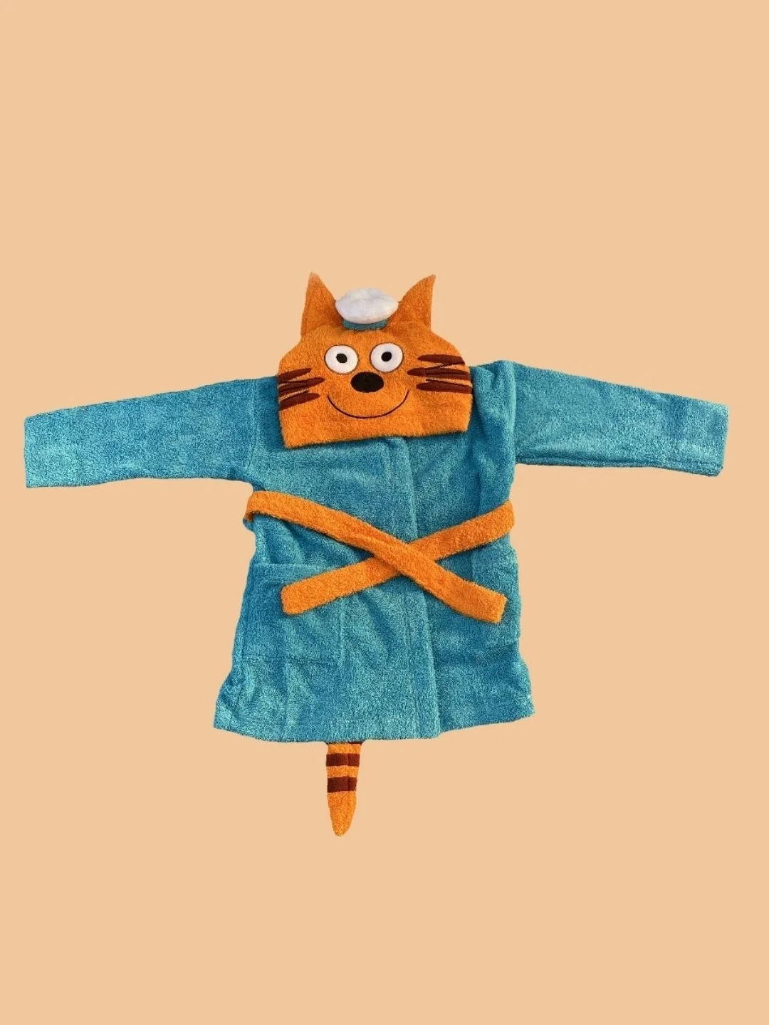 Халат детский банный махровый Три кота Коржик